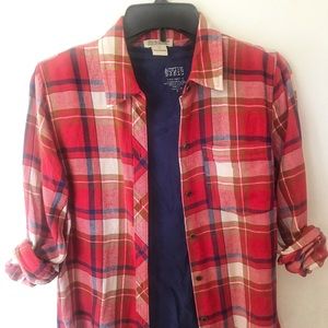 Plaid Lucky Brand Button Up Size Small